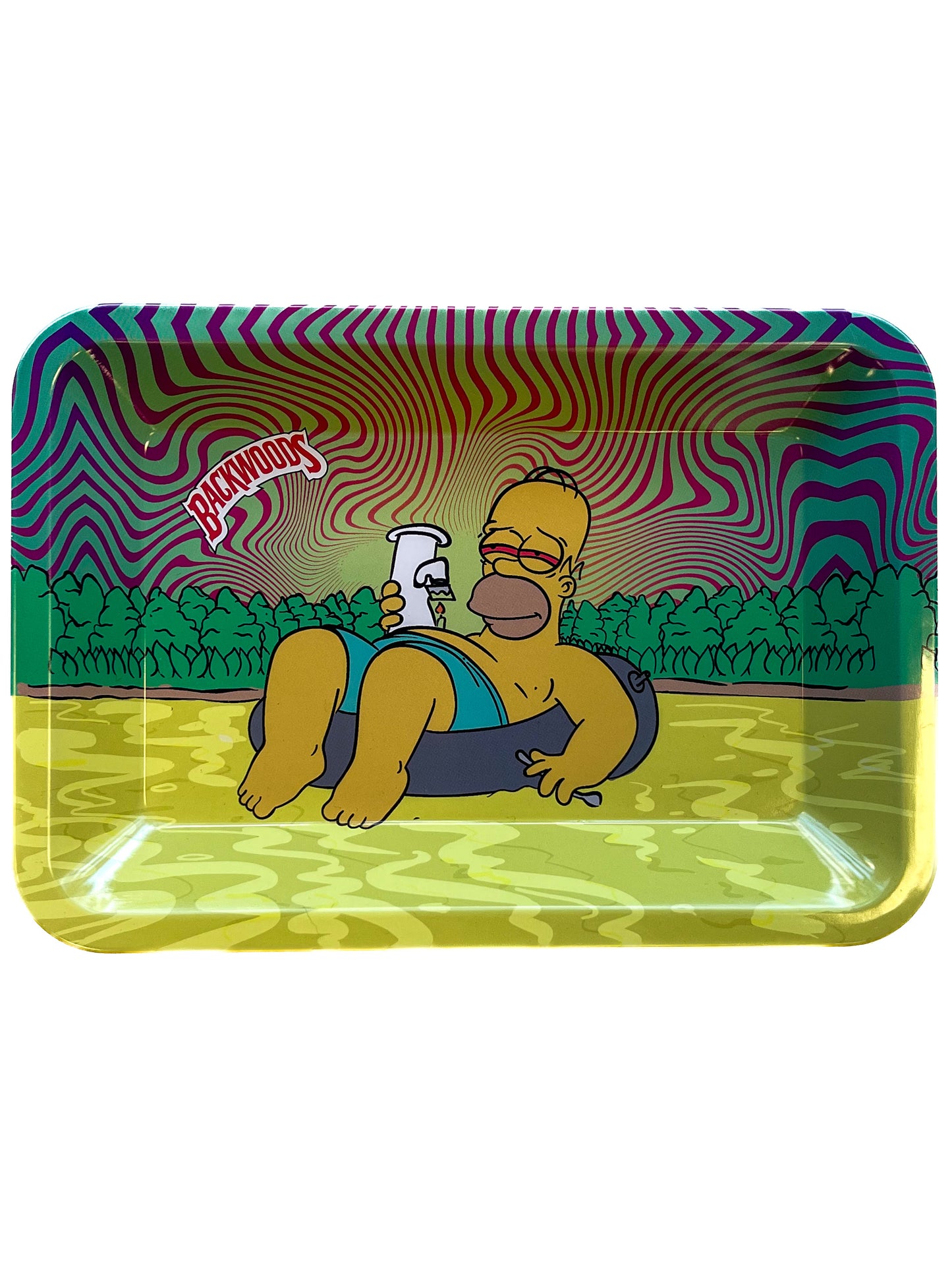 Backwoods Homer in Pool Mini Rolling Tray
