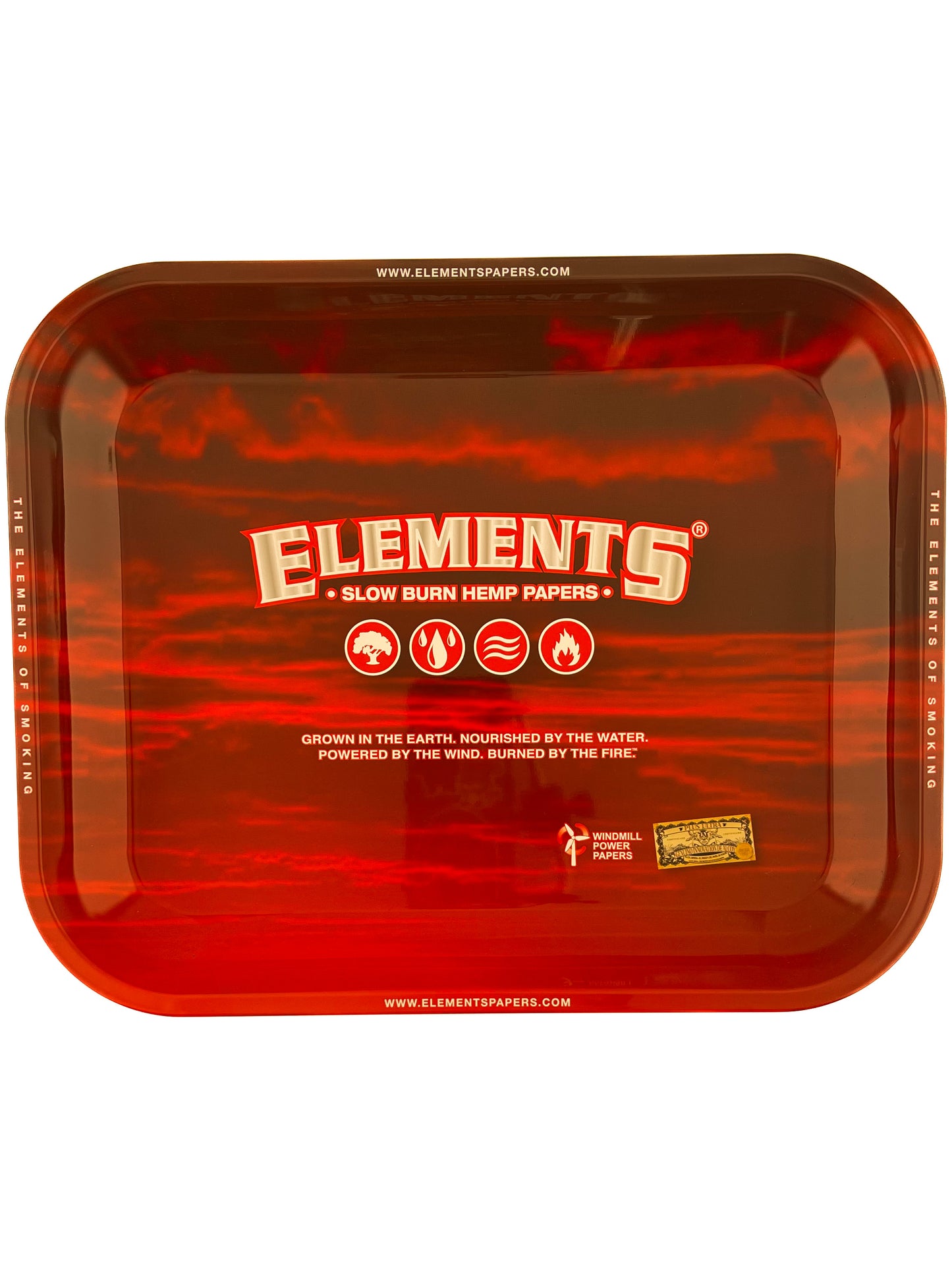Elements Red Large Rolling Tray