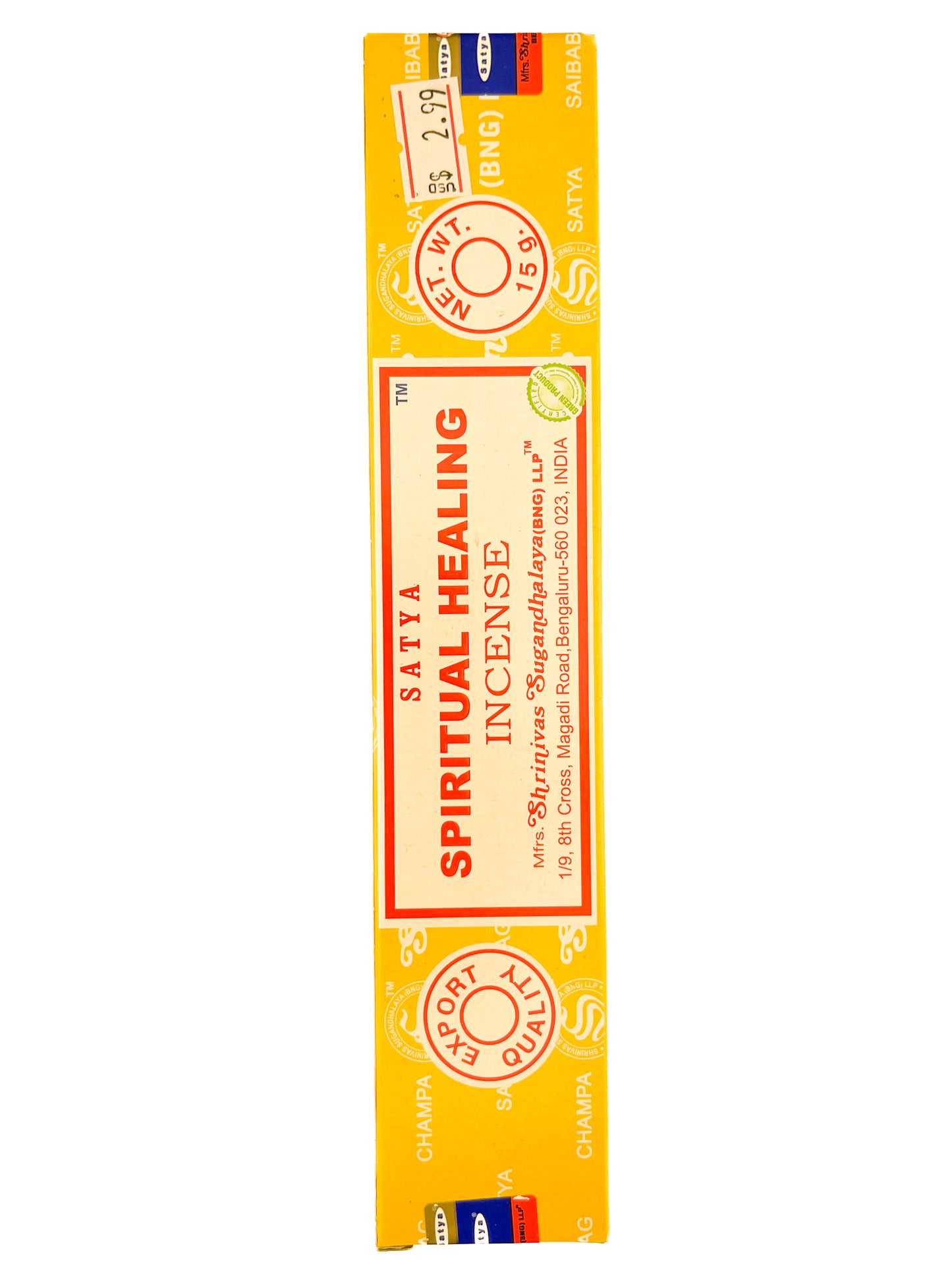 SATYA SPIRITUAL HEALING INCENSE 15G