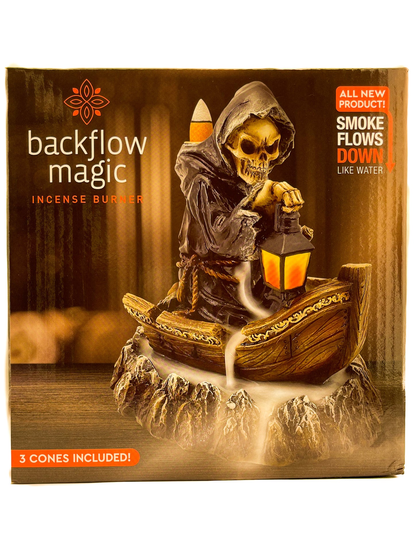 REAPER WITH LAMP BACK FLOW INCENSE BURNER 10577 BACKFLOW MAGIC