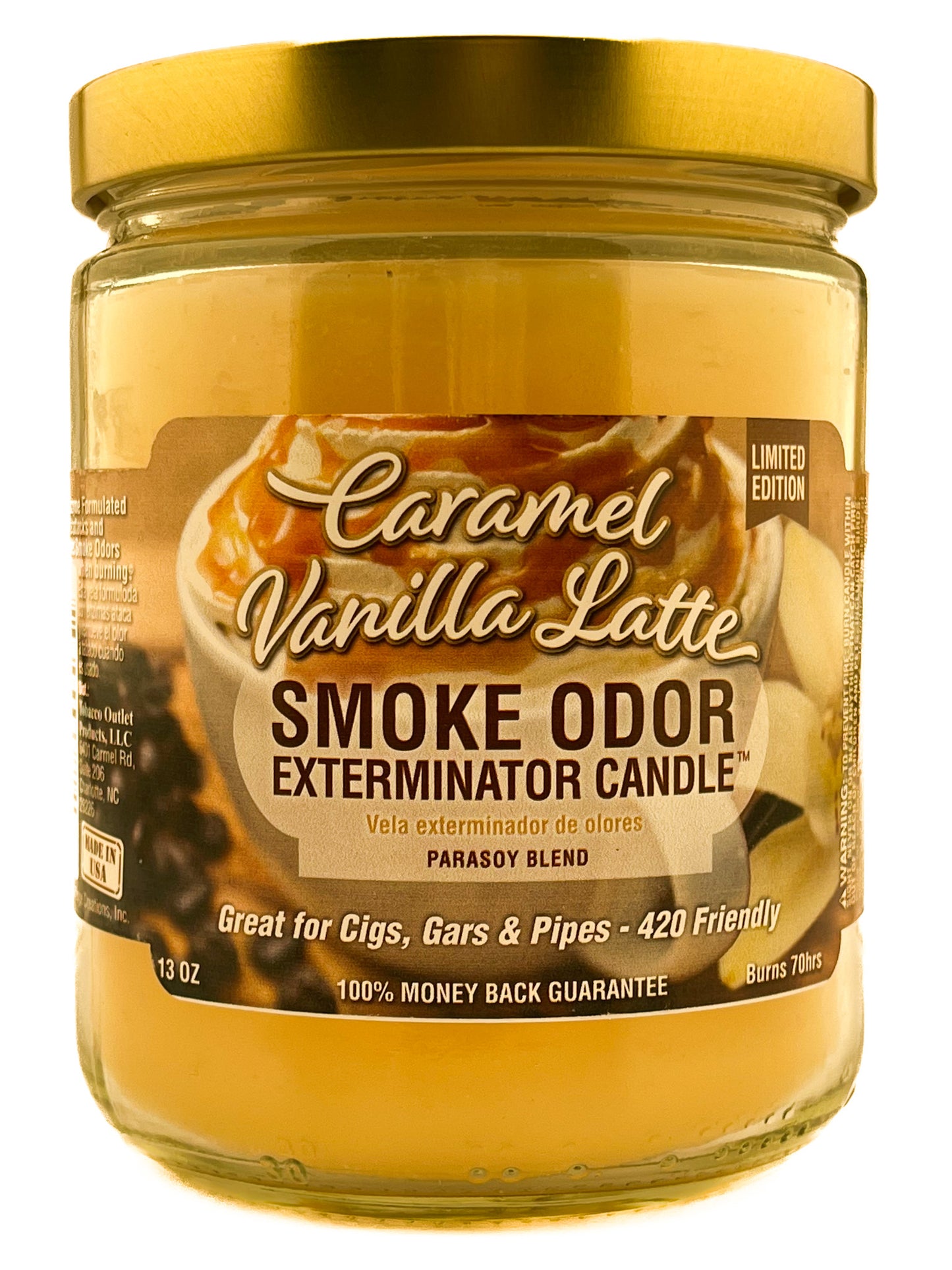 Smoke Odor Exterminator Candle Caramel Vanilla Latte 13oz