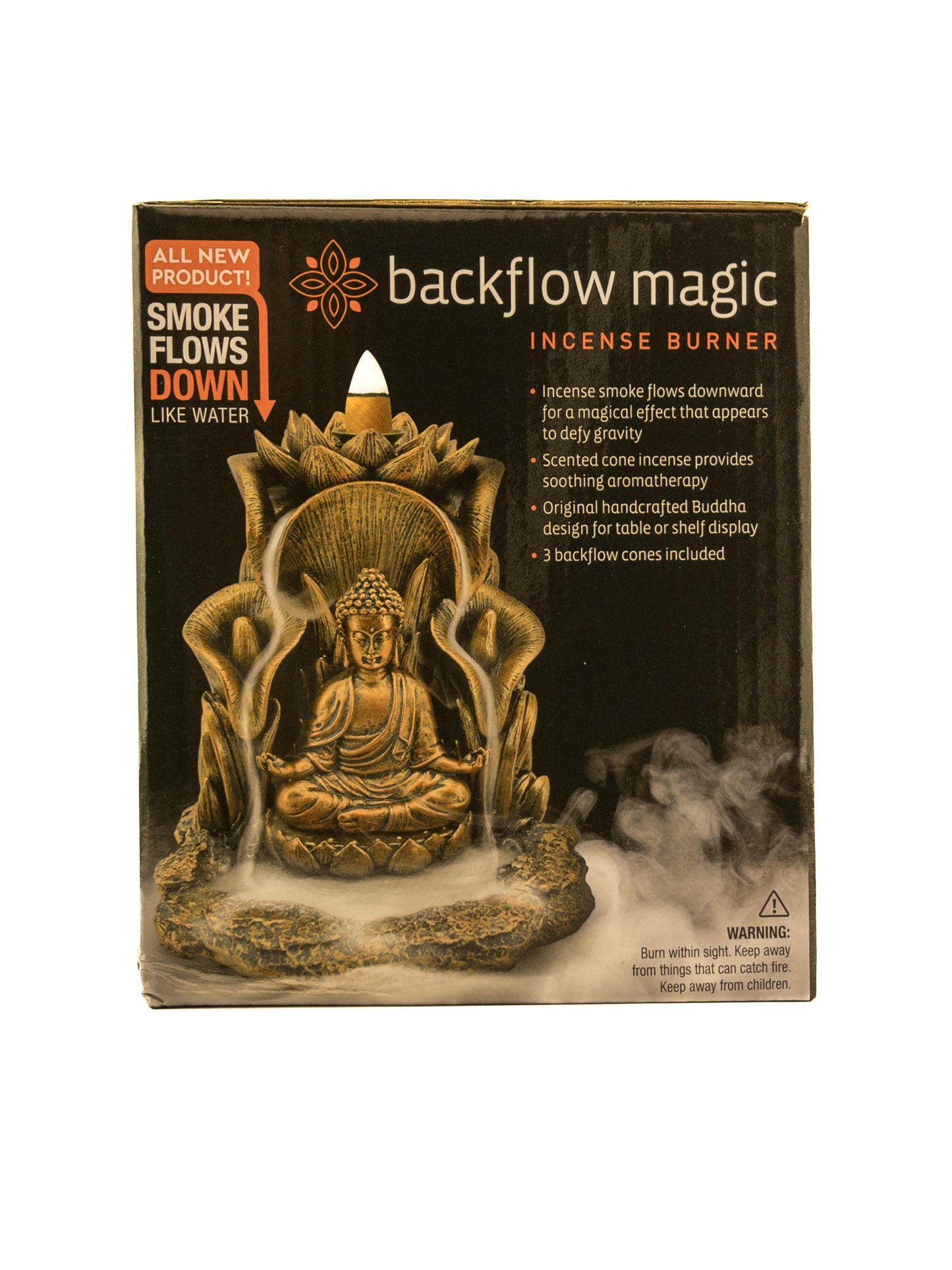 BUDDHA BACK FLOW INCENSE BURNER 10573 BACKFLOW MAGIC