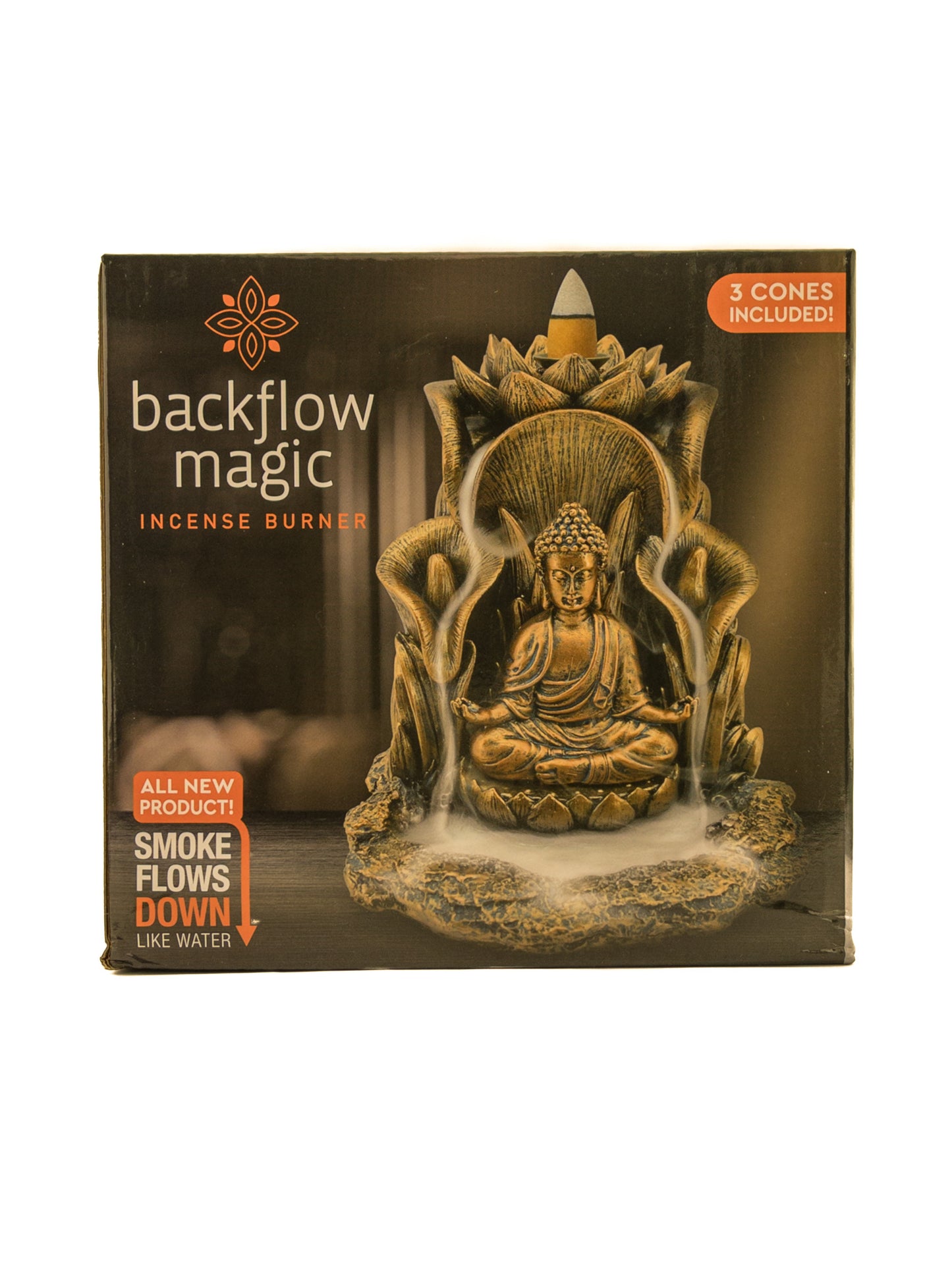 BUDDHA BACK FLOW INCENSE BURNER 10573 BACKFLOW MAGIC