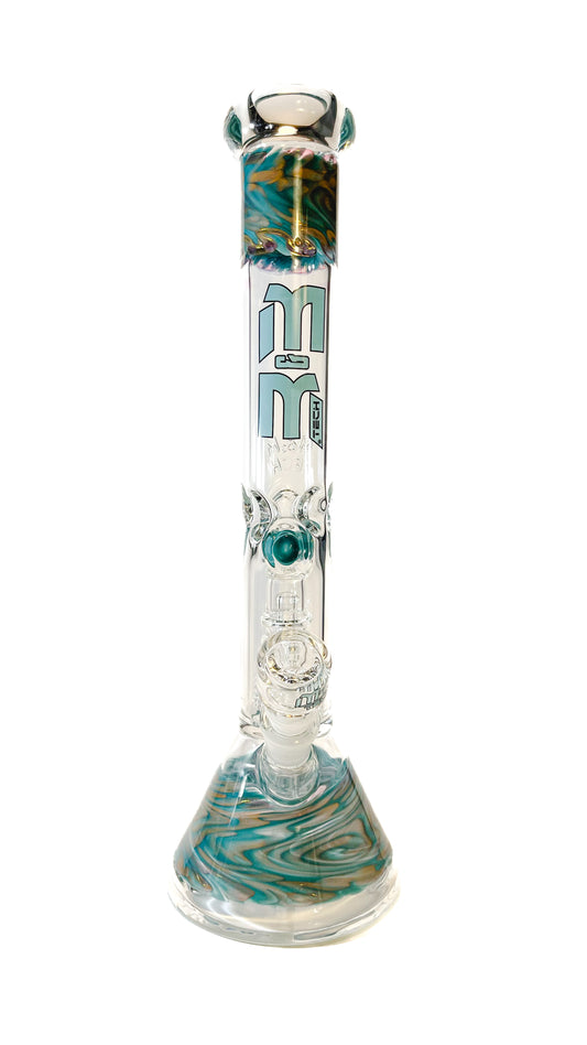 M&M Tech 16in Perc Beaker Waterpipe