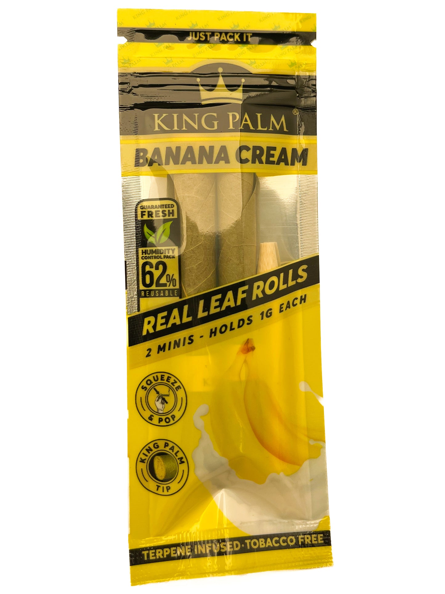 King Palm Banana Cream Minis Tubes 2pc