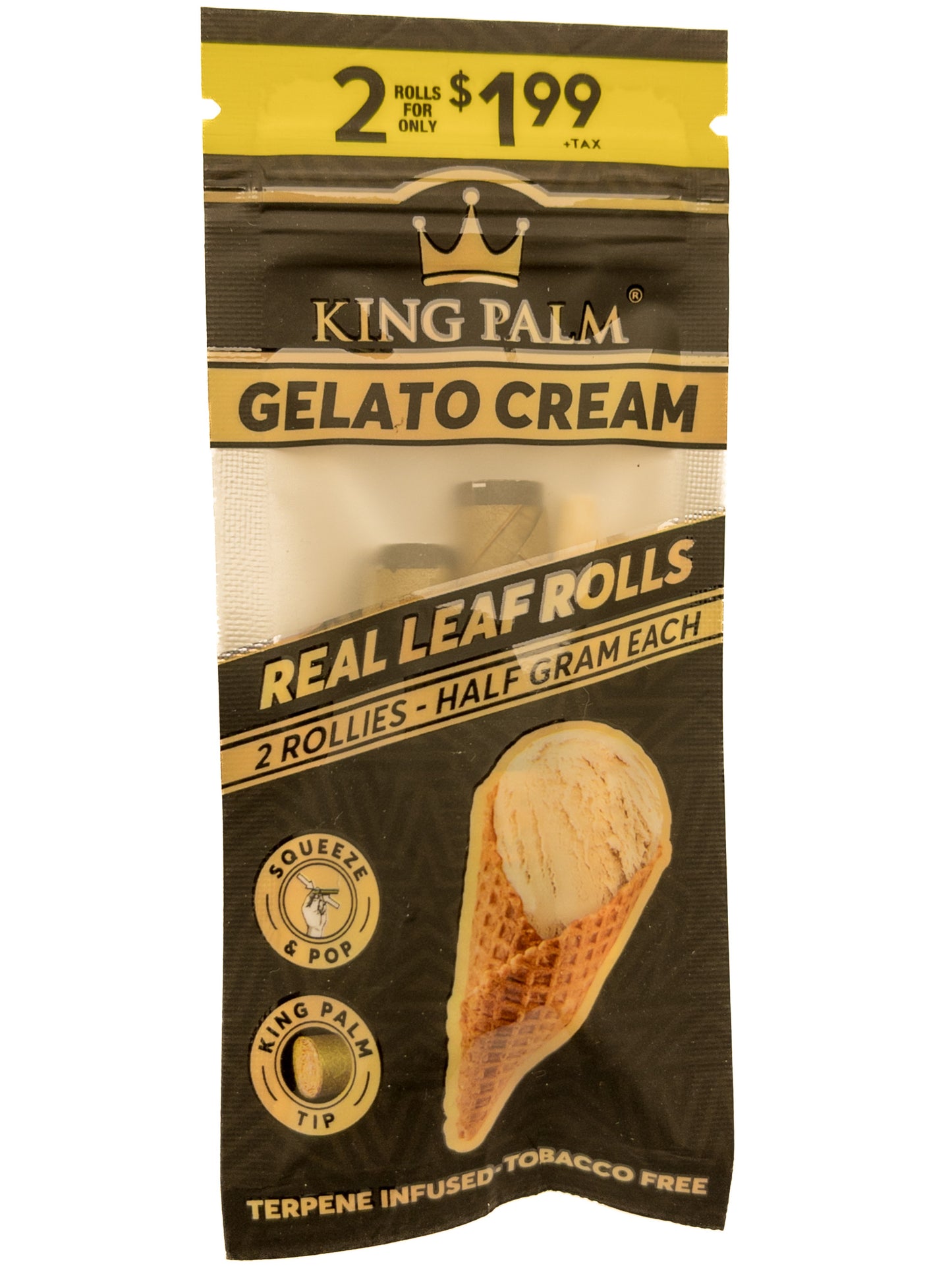 King Palm Gelato Cream Rollies Tubes 2pc