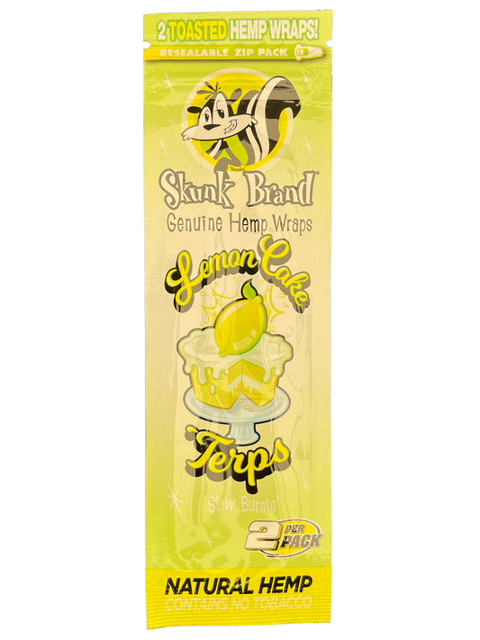 Skunk Brand Lemon Cake Terps Hemp Wraps 2pc