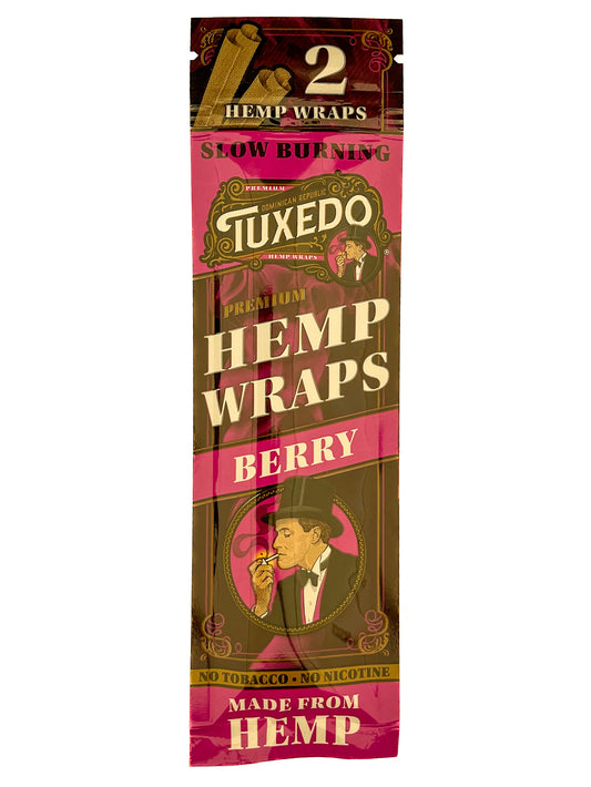 Tuxedo Berry Hemp Wraps 2pc