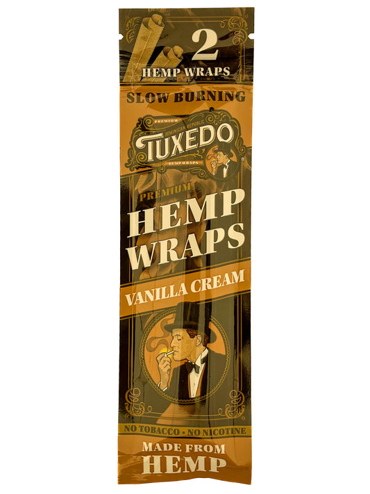 Tuxedo Vanilla Cream Hemp Wraps 2pc