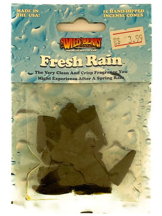 Wildberry Incense cones 15pc pack Fresh Rain
