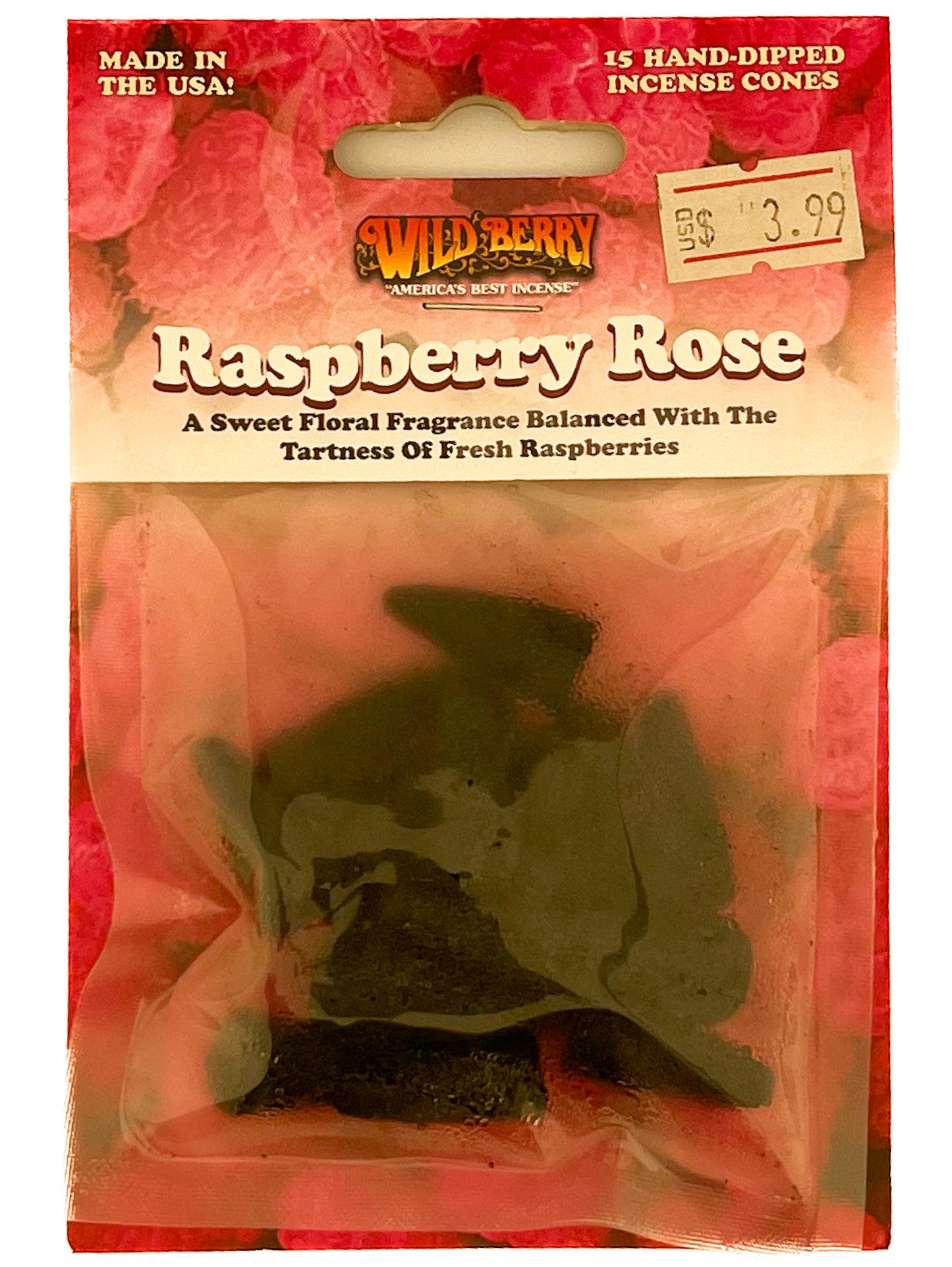 Wildberry Incense cones 15pc pack Raspberry Rose