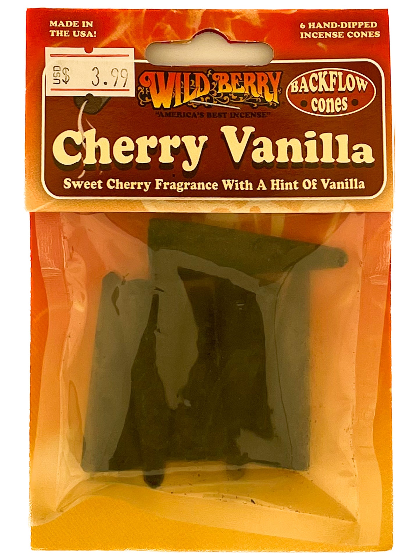 Wildberry Cherry Vanilla Backflow Incense Cones 6pc