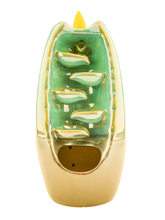 MULTICOLORED CERAMIC BACK FLOW INCENSE BURNER BACKFLOW MAGIC